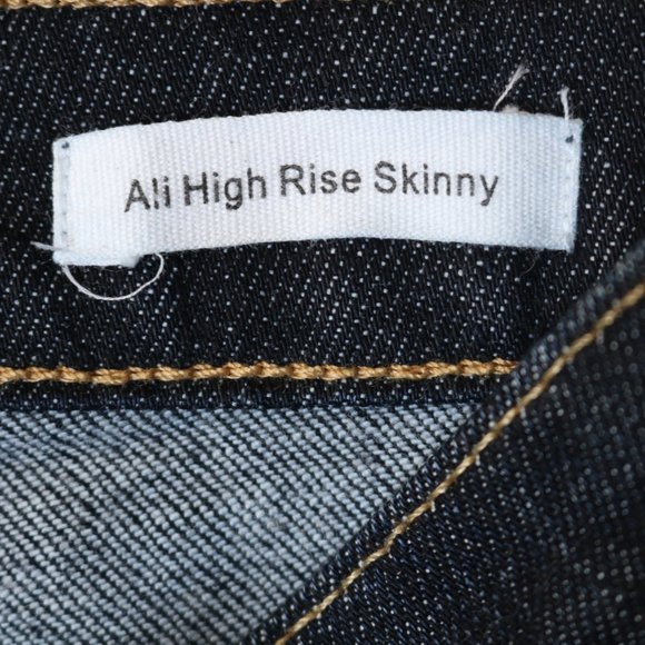 Frame Denim Ali High Rise Distressed Jeans Dark Wash Soft Stretchy - Picture 9 of 13